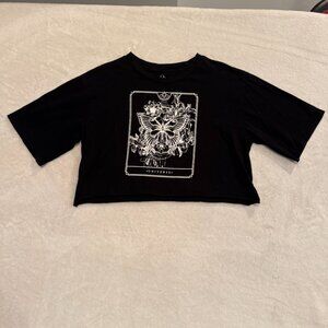 Organic Generation Butterfly Universe Black T-shirt Juniors Size Large